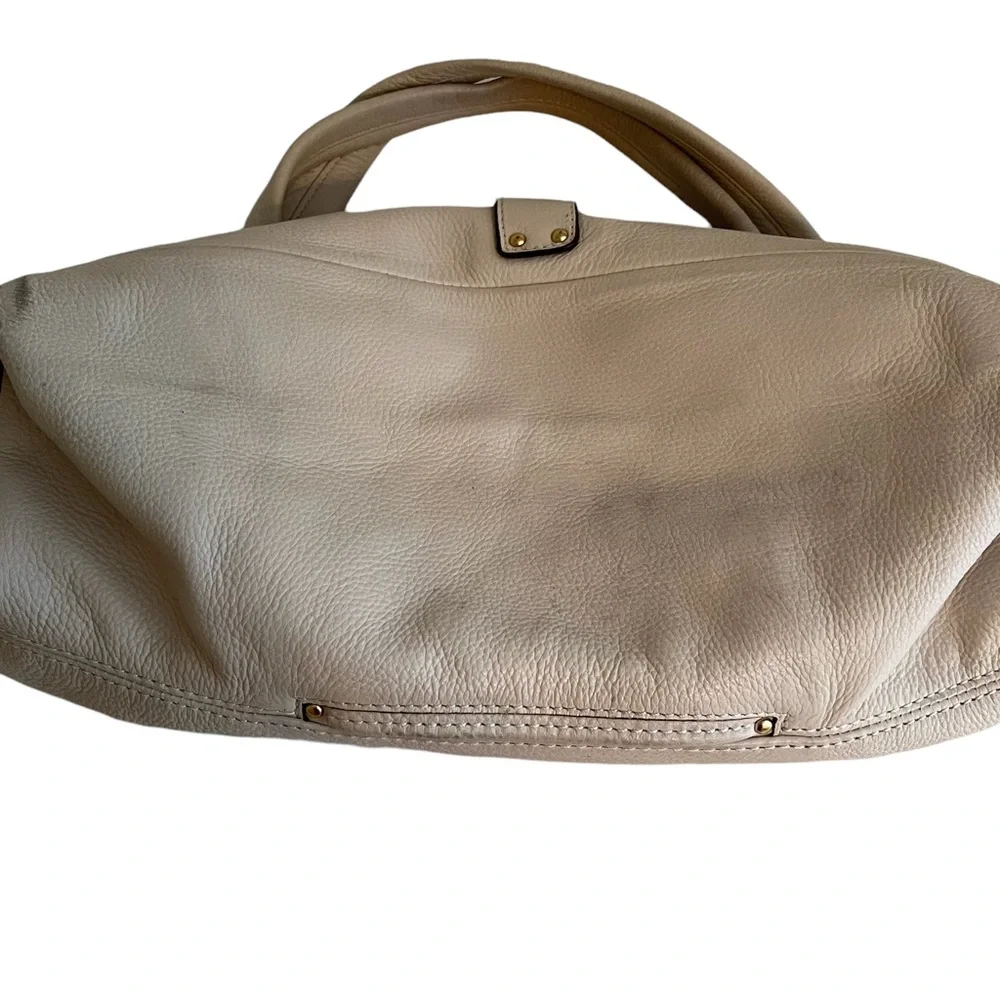 MICHAEL Michael Kors Cream Pebbled Leather Hobo Style Bag